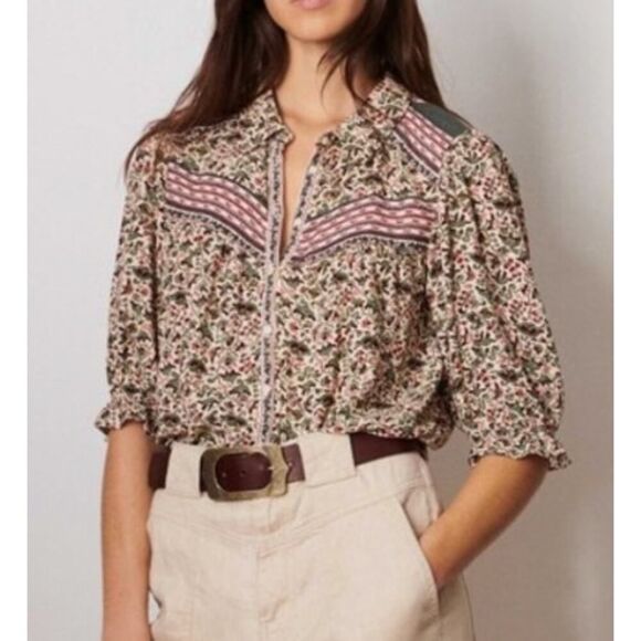 ba&sh Tops - Ba&sh Mel Button Down Shirt Top Women's Sz. S